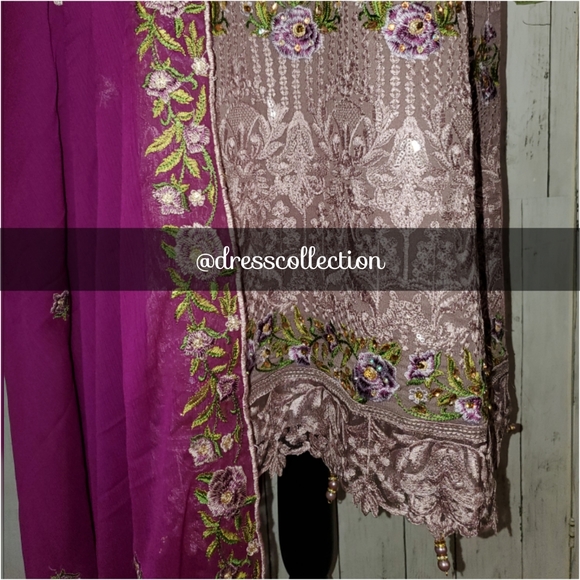 New 3 Piece Embroidered Chiffon Outfit - Picture 5 of 16
